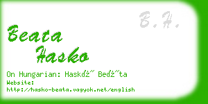 beata hasko business card